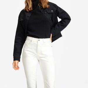 Everlane white high rise skinny jeans